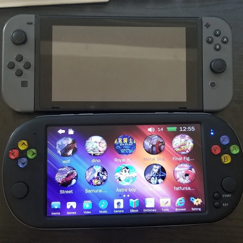  Hot Powkiddy 7 Inch Game Console Portable Support For Neogeo Arcade Video Games With 1500 Free Retr