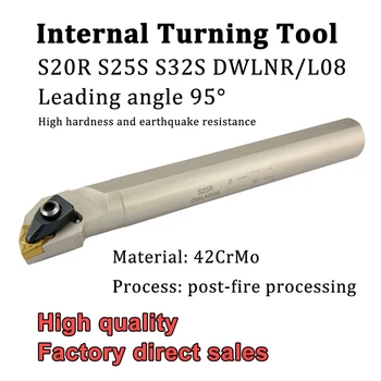 

S20R S25S S32S DWLNR 08 White Internal Turning Tool Holder High Quality For WNMG 0804 Carbide Inserts Lathe Cutter Tools