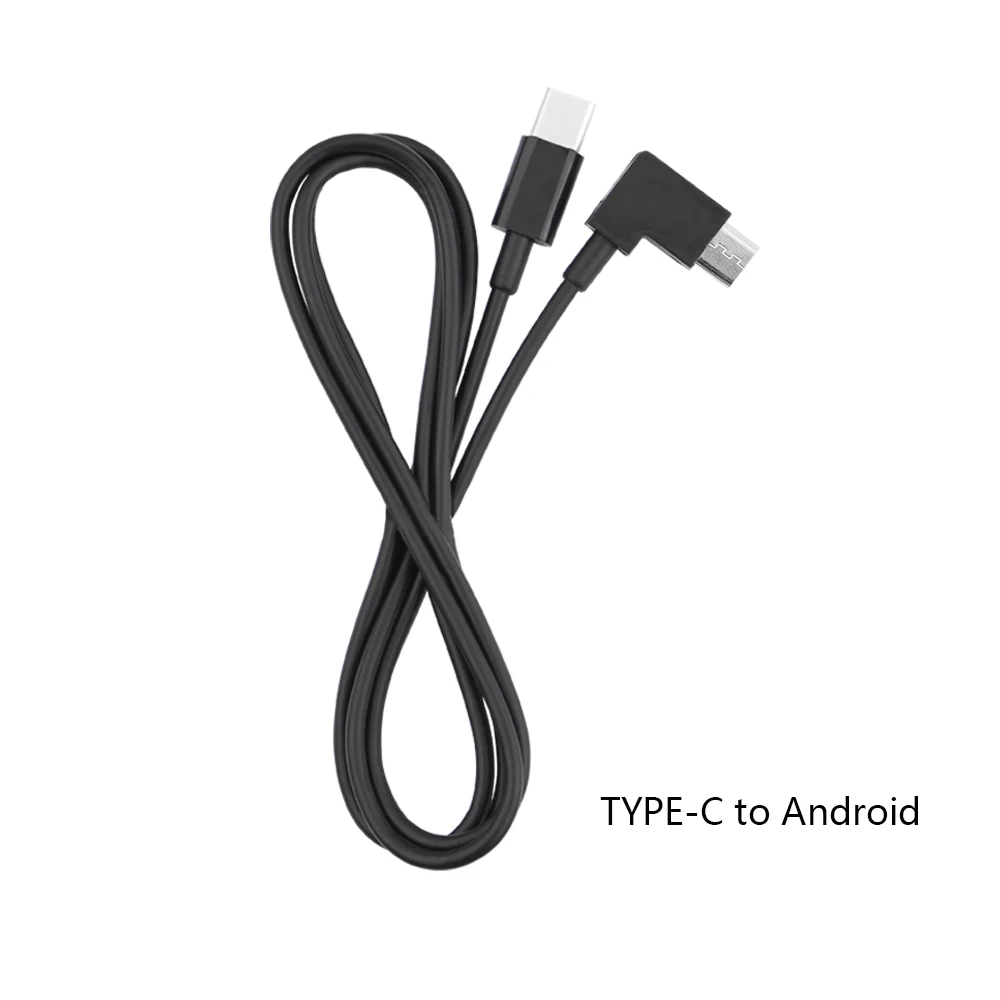 Тип-c к тип-c Android IOS 1 м подключение Удлинительный кабель передачи данных телефон Micro-USB для DJI Osmo Карманный ручной карданный аксессуар - Цвет: Черный