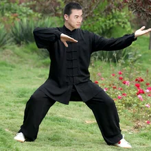Zooboo рост 110 см-185 см Черный Белый Noil Поплин KungFu TaiChi костюмы униформа фитнес Наборы для мужчин и женщин