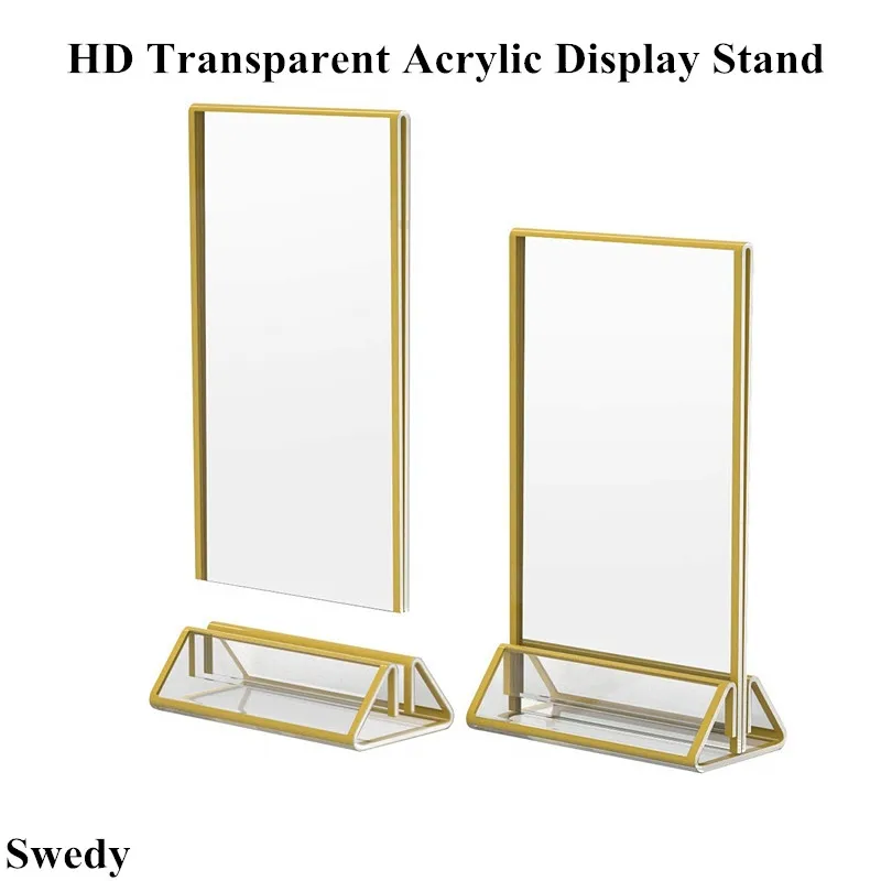 T Shape Double Sided Clear Table Top Acrylic Sign Holder Display Stand Desktop Poster Paper Flyer Document Ad Frames t shape double sided clear table top acrylic sign holder display stand desktop poster paper flyer document ad frames