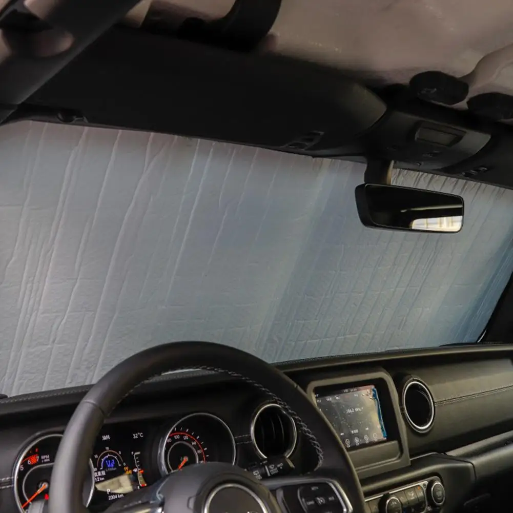 Автомобильный передний козырек от солнца на лобовое стекло для Jeep Wrangler Sahara Rubicon JL JLU 2 двери и 4 двери солнцезащитный козырек коврик