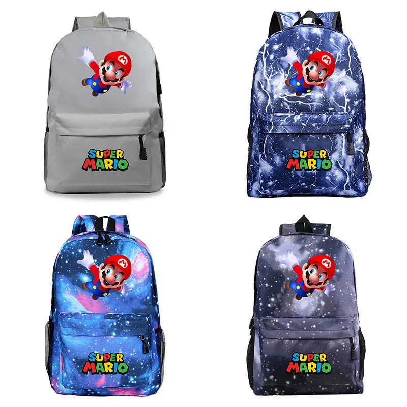 Школьные сумки для девочек-подростков Аниме Супер рюкзак Марио Sac 11 Mochila Mujer сумка для ноутбука Женская Мужская Дорожная сумка