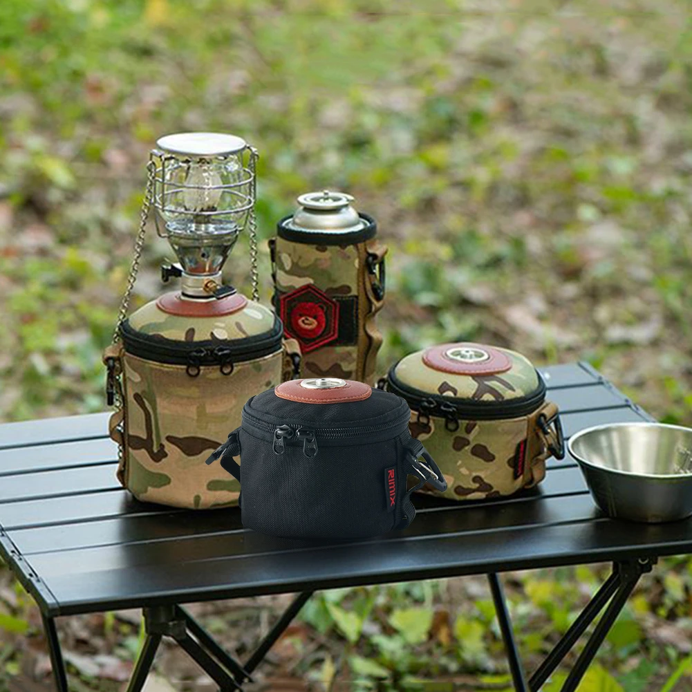 Outdoor Camping Gas Canister Bag LPG Fuel Can Gasoline Tank Protective Sleeve Multifunctional MOLLE Tissue Storage Pouch Bags | Спорт и