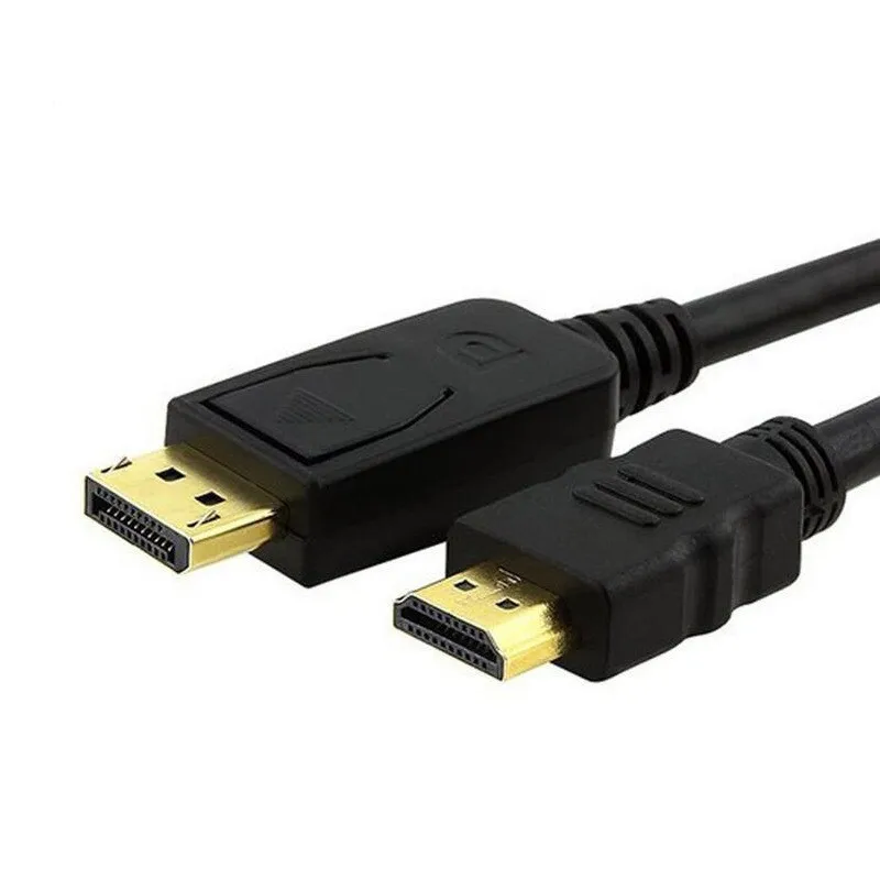 Basics DisplayPort to HDMI Display Cable, Uni-Directional, 4k@30Hz,  1920x1200, 1080p, Gold-Plated Plugs, 6 Foot, Black