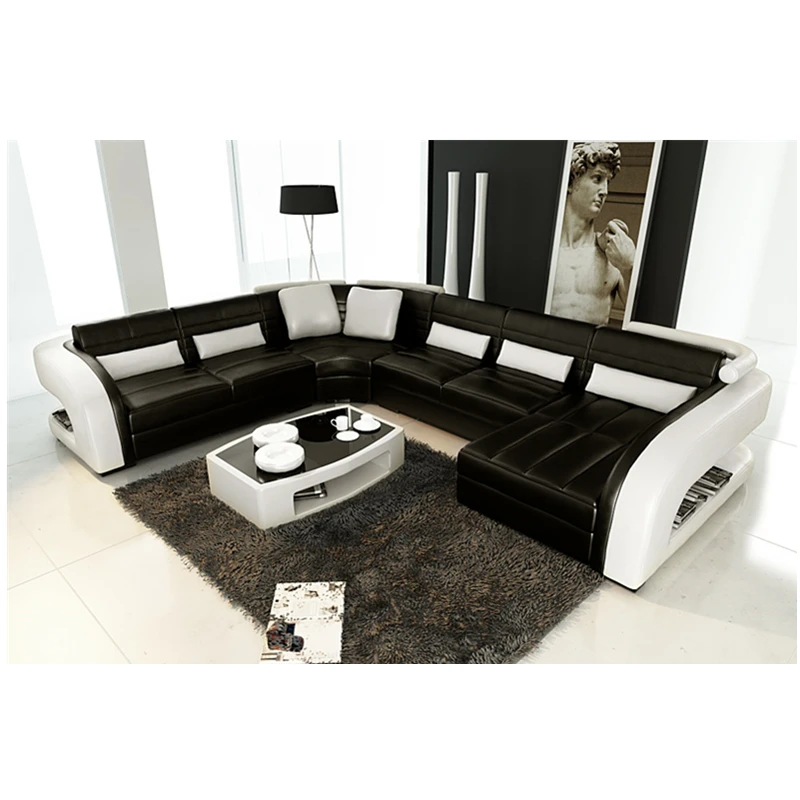 Китай Фабрика экспорт мебель гостиная диван набор Современная кожа