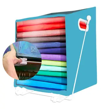 

Folding Closet Cabinet Storage Shelf Folding Durable Cabinet With Clear Front Panel Sundries Storage Rack For Toys Towels