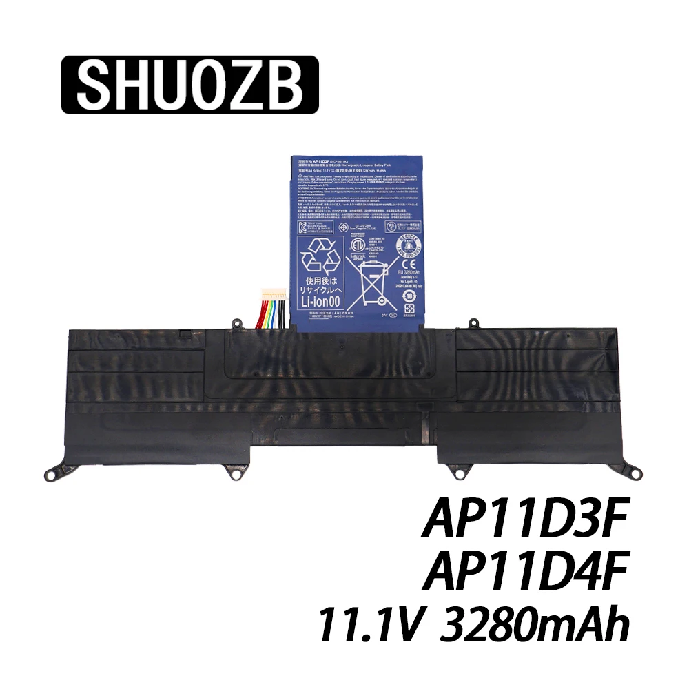 Новая батарея AP11D3F AP11D4F для Acer Aspire S3 S3-951 S3-391 MS2346 3ICP5/65/88 3ICP5/67/90 11 1 V 3280mAh 36.4Wh SHUOZB |