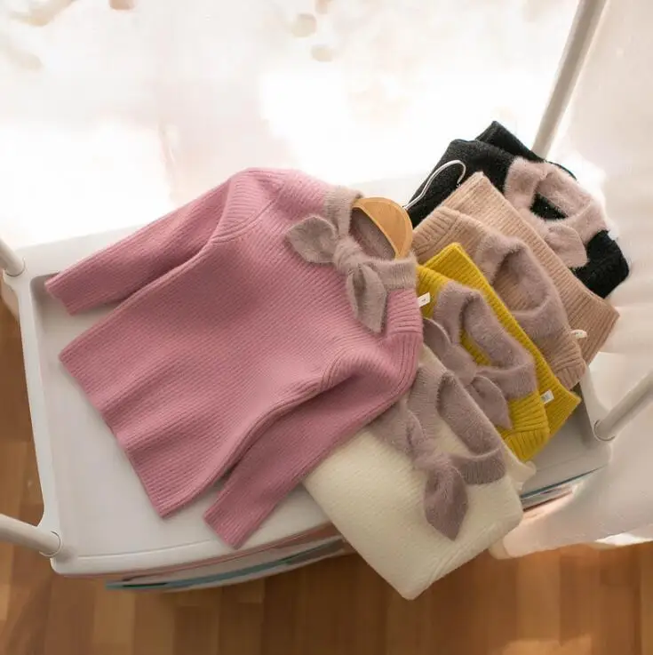 Новинка года; ; вязаный свитер для девочек; хлопковый осенне-зимний модный пуловер для девочек; свитеры для детей 1-6 лет; HJ48