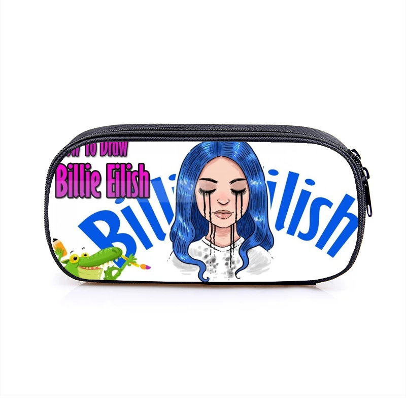 Billie Eilish Карандаш Чехол для девочки-подростка, косметическая сумка, школьные принадлежности канцелярские товары сумка для хранения Billie Eilish в стиле "хип-хоп" для макияжа сумка - Цвет: 11