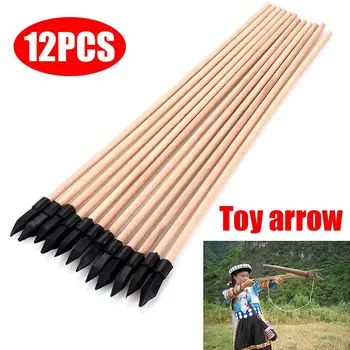 

Arrows Detachable Hunting Arrow Training Bow Dress Up Props Wood 12pcs Archery Field Target Eye Practice Arrows Outdoor Sports