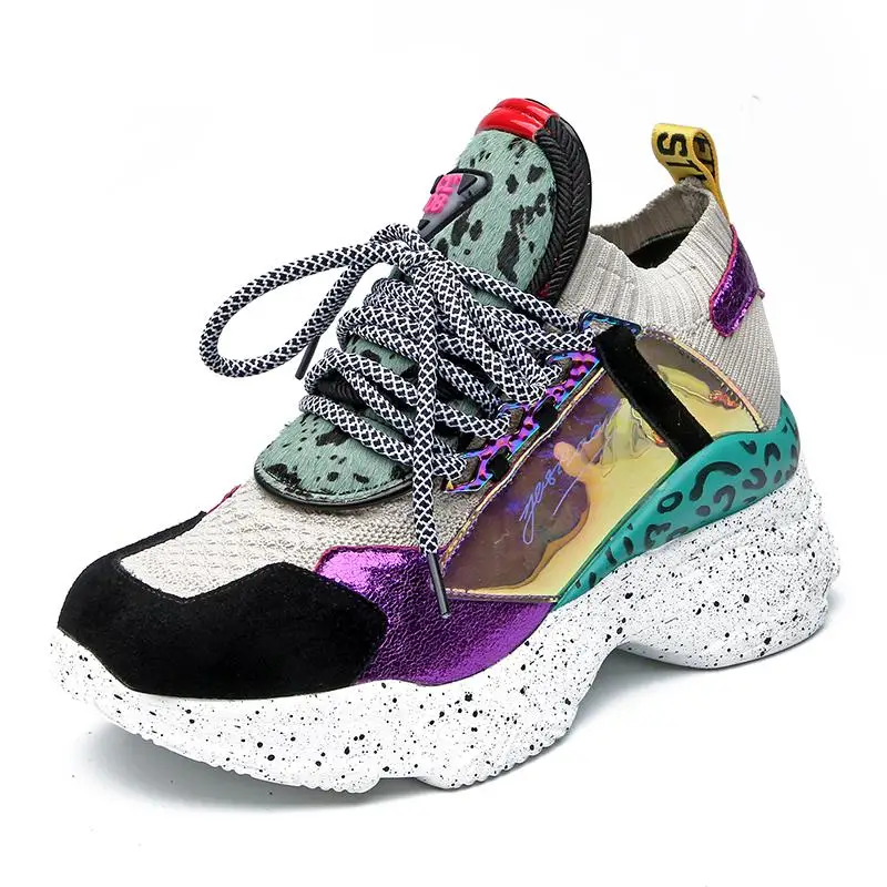 

2019 New Sneakers Women 35-42 Platform White Sneakers Horsehair Shoes Casual Boots Breathable Soft Woman Chunky Shoes