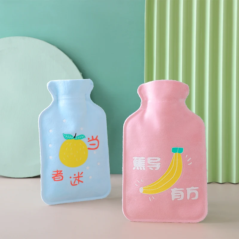 Chinese Style Fruit Hand Warm Hot Water Bottle Mini Hot Water Bottles Portable Hand Warmer Girls Pocket Hand Feet Hot Water Bags