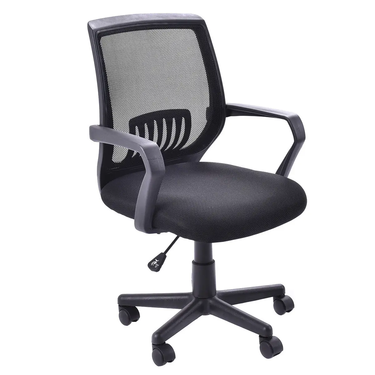 

Costway Modern Ergonomic Mid-back Mesh Computer Office Chair Desk Task Task Swivel Black