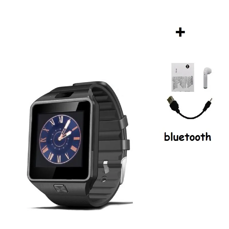 Горячая Распродажа DZ09 Смарт часы Android телефонный звонок 2G GSM sim-карта камера Bluetooth Smartwatch для andoid и ios - Цвет: black with  BT