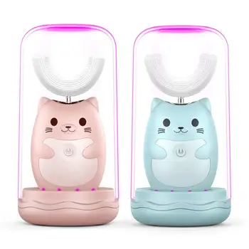 

Mini portable Kids Cartoon Cute Automatic Ultrasonic Toothbrush Three Gear Speed UV Disinfection Electric Tooth Brush