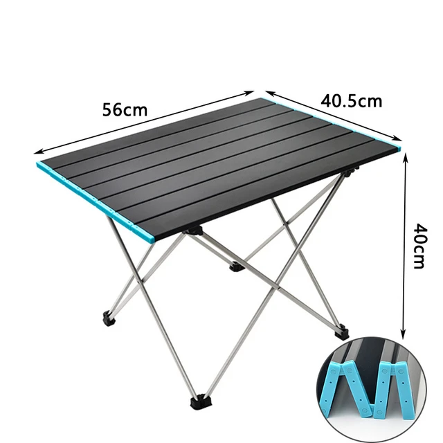 Picnic Portable Folding Camping Table Aluminum Alloy Foldable Picnic Tables Outdoor Desk Barbecue Table Hiking Traveling Table 56x40x40cm