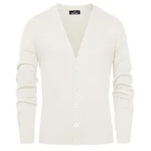 Мужской свитер, стильный, длинный рукав, v-образный вырез, на пуговицах, Вязанное пальто, модный, чистый цвет, теплый, открытый шов, трикотаж, кардиган, топы