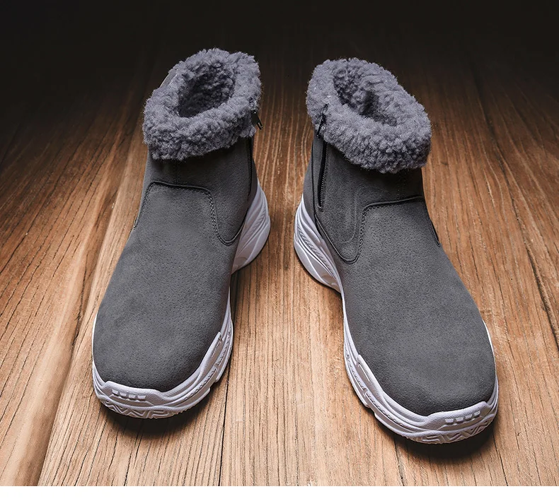 Men Winter Snow Boots Keep Warm Cotton Ankle Boots Work Anti-slip Boots Men High-top Snow Boots Flock new popular big size