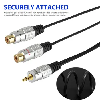 

2RCA Female to 3.5mm Male Y Distributor Adapter Cable 0.25m 3.5mm Stereo Plug Cable to 2 RCA Female Phono Jack Audio Adapter