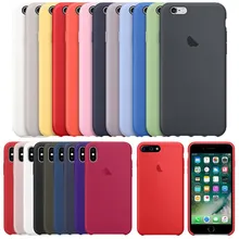 Жидкий роскошный силиконовый чехол с логотипом для Apple iPhone 7 8 Plus, задняя крышка для iPhone X Xs 11 Pro Max XR 6 6S 6 Plus etui