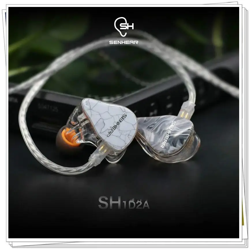 Senhear SH1D2A Dynamic 2 Balanced Armature DD 2BA Customized 3D HiFi Music Bass Monitor DJ Studio Audiophile Earphones Earbuds