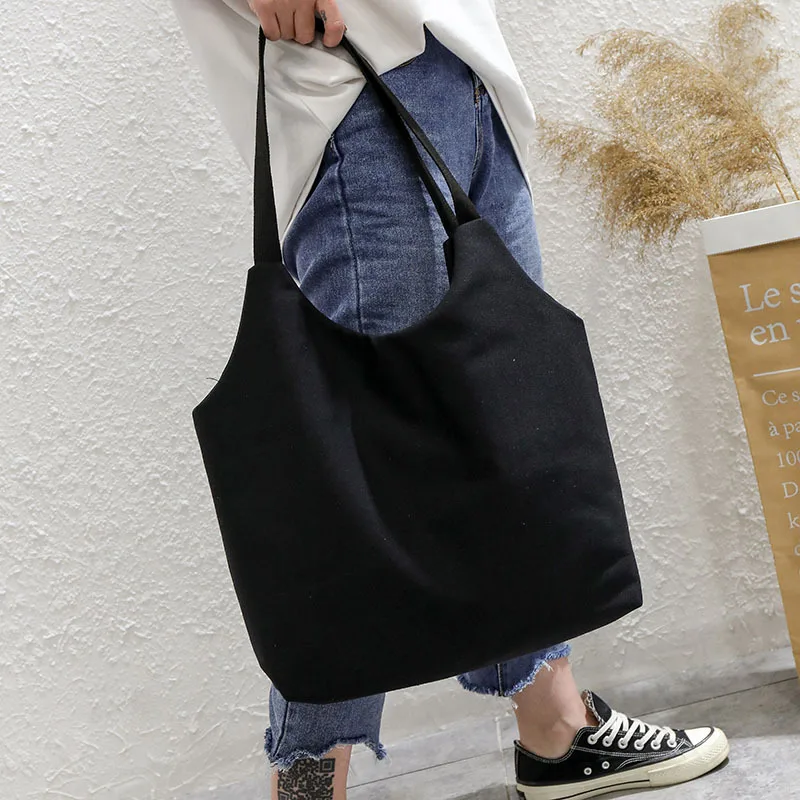 Canvas bag single shoulder portable mother-in-law Korean version of art simple and stylish large-capacity | Багаж и сумки