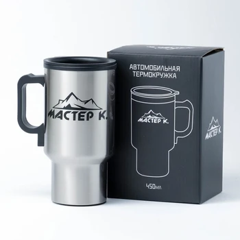 

Thermocup "Master K", 450 ml, inside plastic, chrome-plated, from the cigarette lighter, 12 × 17 cm 3940223