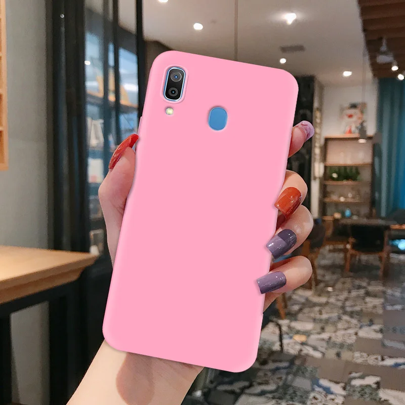 TPUPNKTPU Конфеты мульти Цвет чехол для samsung A10 A20 A30 A40 A50 A60 A70 A10S A20S A30S A50S A70S A20E M10 M40 A2 крышка сердечника матовый розовый - Цвет: TPUPNKTPU