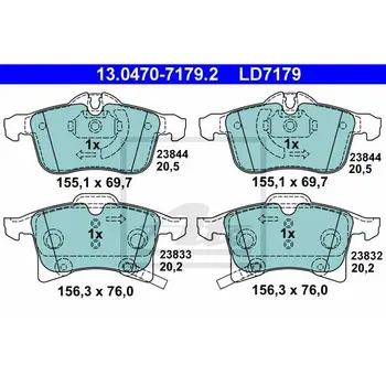 

Disc pads front Ceramic \ Opel Astra H/Meriva/Zafira 1.4-2.0/1.7CDTi 03 ATE 13047071792