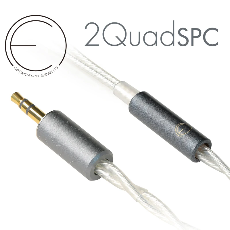 OEAudio 2QuadSPC 8 Core Oxygen Free Copper Plug Silver Wire Cable 0.78mm MMCX