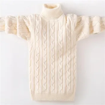 

Children Turtleneck Neck Sweater In Autumn and Winter Thickened Pullover Slim Bottoming Girls and Boys Baby Sweater 2-12 Years