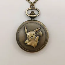 Ретро маленькие бронзовые карманные часы Аниме Ожерелье винтажная бронзовая подвеска женские часы с цепочкой для девочек XH3023