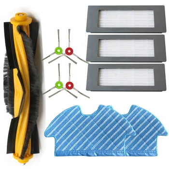 

10pcs Vacuum Cleaner Parts For Ecovacs Deebot Ozmo 900 Filter Brushes Mop Cloth Set Vacuum Cleaner Parts Accessories