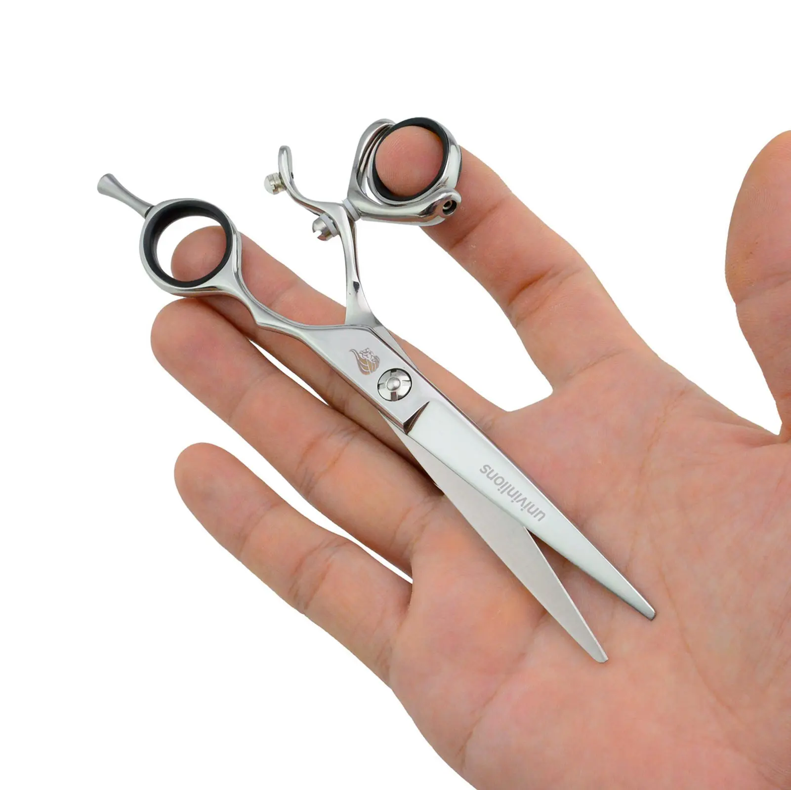 6.0/5.5 Rotary Hair Cutting Scissors Swivel Thumb Barber Accessories  Janpanese Steel Professional Rotating Hair Scissors Shear - AliExpress