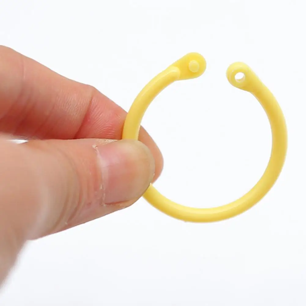 30Pcs Plastic Loose Leaf Binding Rings Candy Color Coil Binder Hoop Holder Tool Plastic Binding Rings