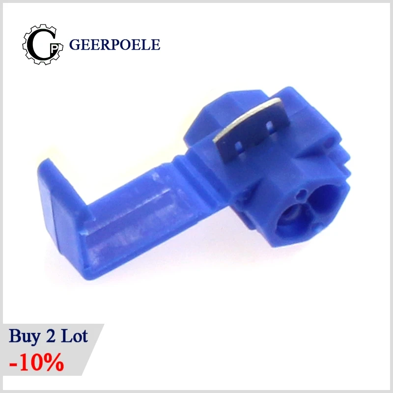 10 pcs/lot Lossless Joint Blue/Red/Yellow Crimp Terminal Quick Lock Wire Electrical Cable Connectors Clip Wire lip