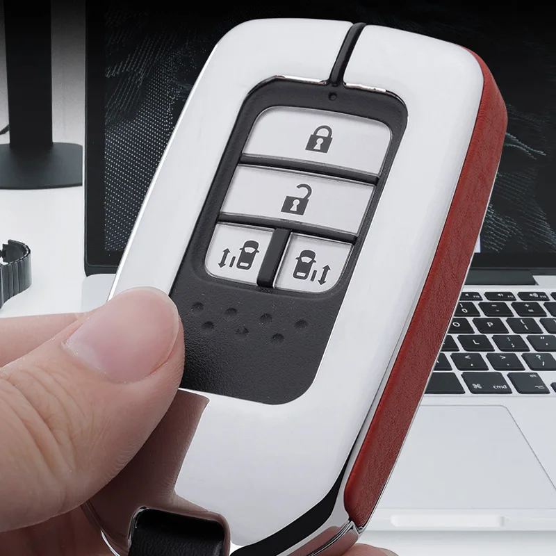 Корпус чехол для ключей кожзам+ цинковый сплав для Honda Accord Civic авто