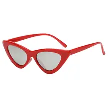 

Women Mirrored Triangle Frame Glasses Sunglasses - Black Green, As Described