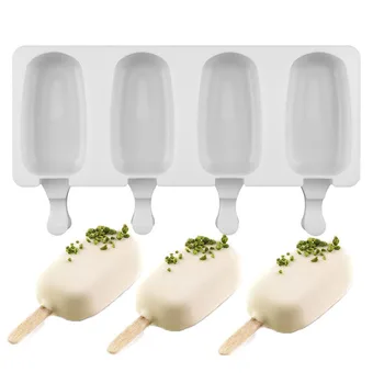 

Silicone Ice Cream Mold Juice Popsicle Maker Ice Lolly Mould W/wooden sticks