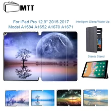 MTT смарт-чехол для iPad Pro 12,9 дюйма A1584 A1652 A1670 A1671 из искусственной кожи флип-Стенд чехол для планшета Авто Режим сна/Пробуждение