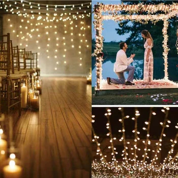 

3M LED USB Power Remote Control Curtain Fairy Lights Christmas Garland Lights LED String Lights Party Garden Home Wedding Decor
