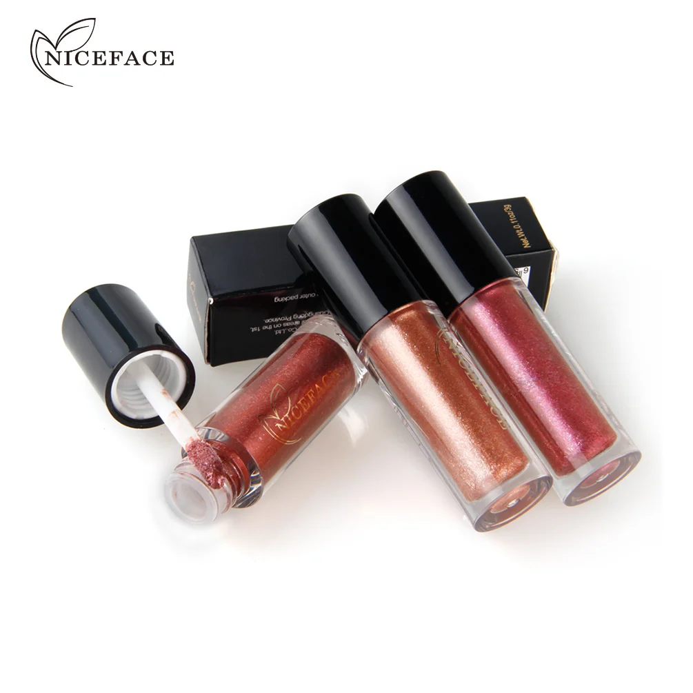 NICEFACE Алмазная блестящая жидкая губная помада макияж 6 цветов водостойкий