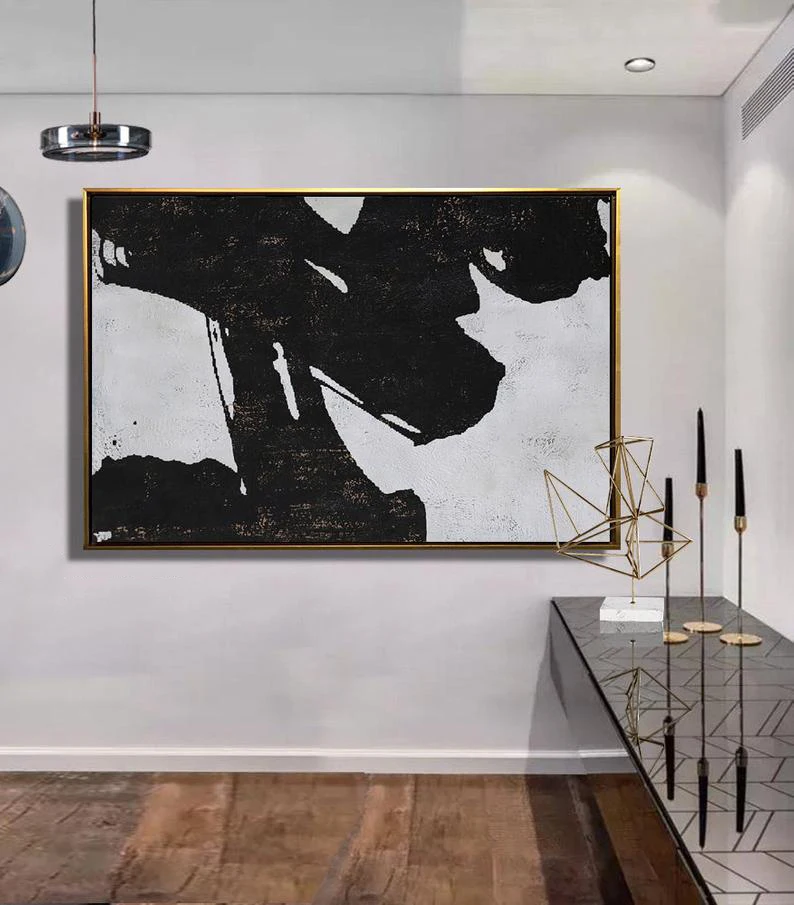 

Large Canvas Wall Art Decor Bedroom Wall Decor Black White Painting Modern Home Decor Canvas Painting Large Abstract Art