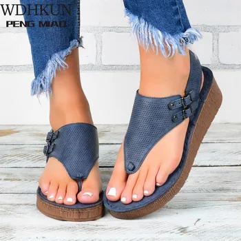 

2020 New Summer White Wedge Espadrilles Women Sandals Open Toe Gladiator Sandals Women Casual Lace Up Women Platform Sandals