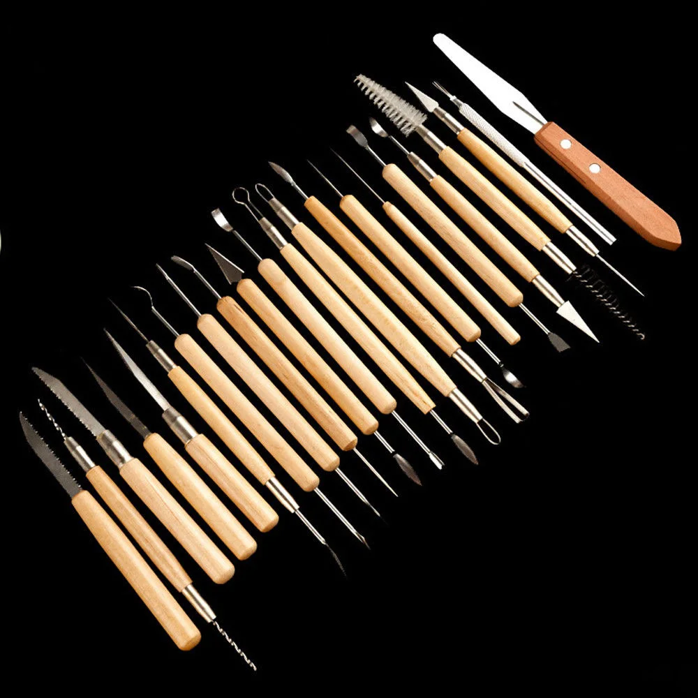22PCS Pottery tool Clay Wax Sculpting Polymer Modeling Carving Tools Craft Kit for DIY crafts HIGH quality