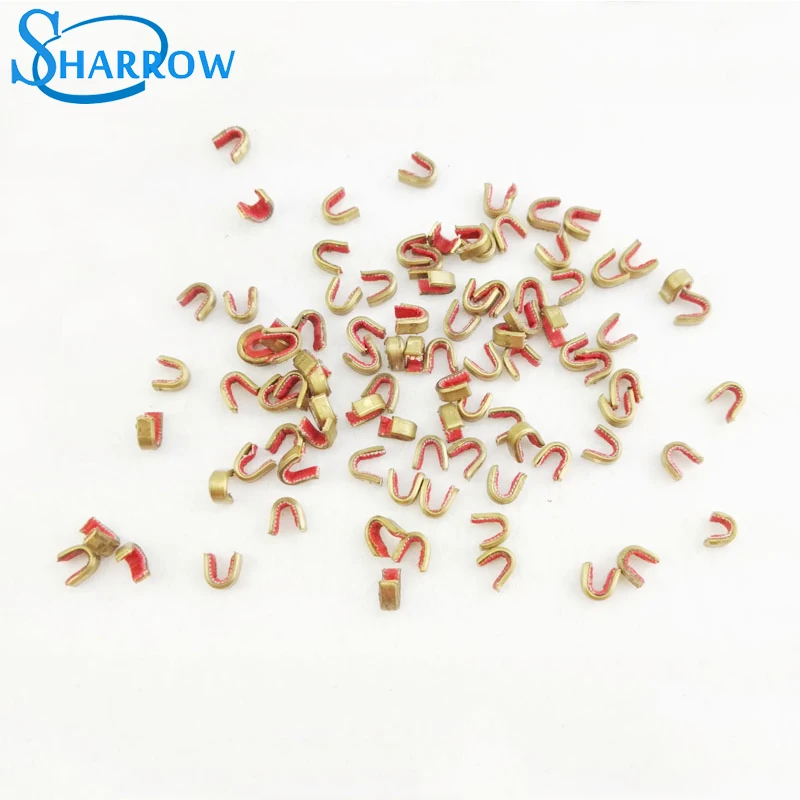 

10pcs Archery Bow Strings Buckle Clip Copper Nock Nocking Point Bow String Position tool For Hunting Shooting Accessories