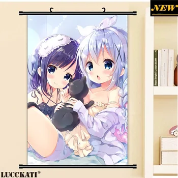 

40X60CM Gochiusa Gochuumon wa Usagi Desu ka Rabbit cameltoe sexy loli lolita cartoon anime wall scroll canvas painting poster