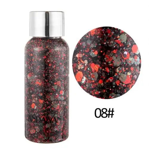 8 New HANDAIYAN Fish Scale Sequins Eye Shadow Glitters Body Face Gel Flash Pigment - Цвет: 8