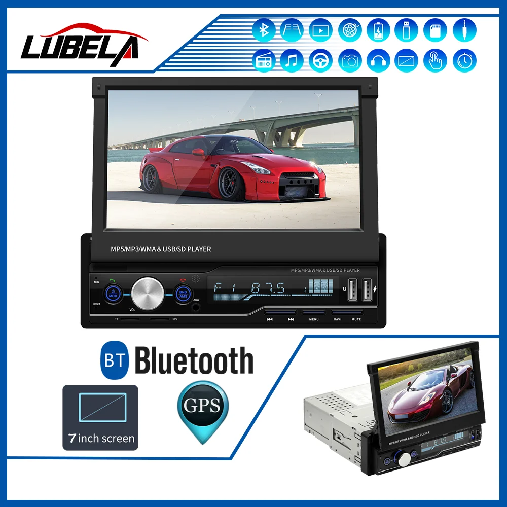 Автомагнитола 2 Din с Bluetooth автомагнитола стерео 7 дюймов HD MP5 плеер FM/AM управление